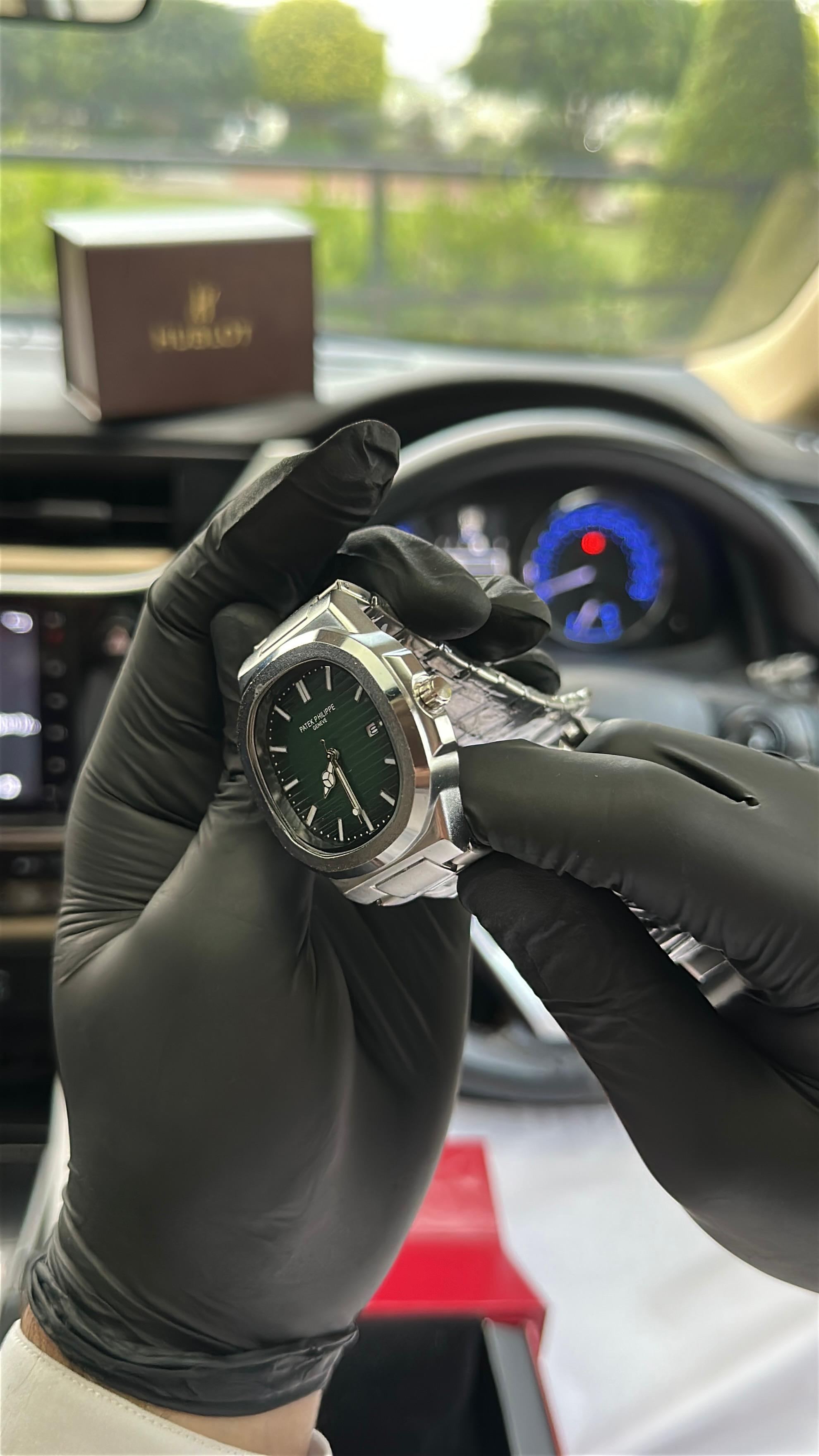 “Premium Green Dial Steel Watch